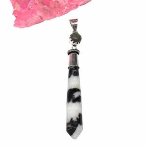 White Buffalo Turquoise Labradorite Necklace Pendant 925 Sterling Silver Overlay